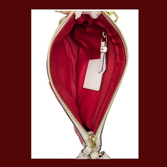 COACH Signature Poppy Flower Floral Demi Small Bag Clutch J05Q-6264 Limitd Editn - Picture 7 of 16